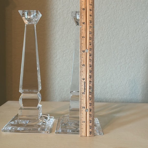 Pair of crystal candle holders - Picture 2 of 3